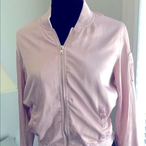 Blush Pink Bomber Jacket